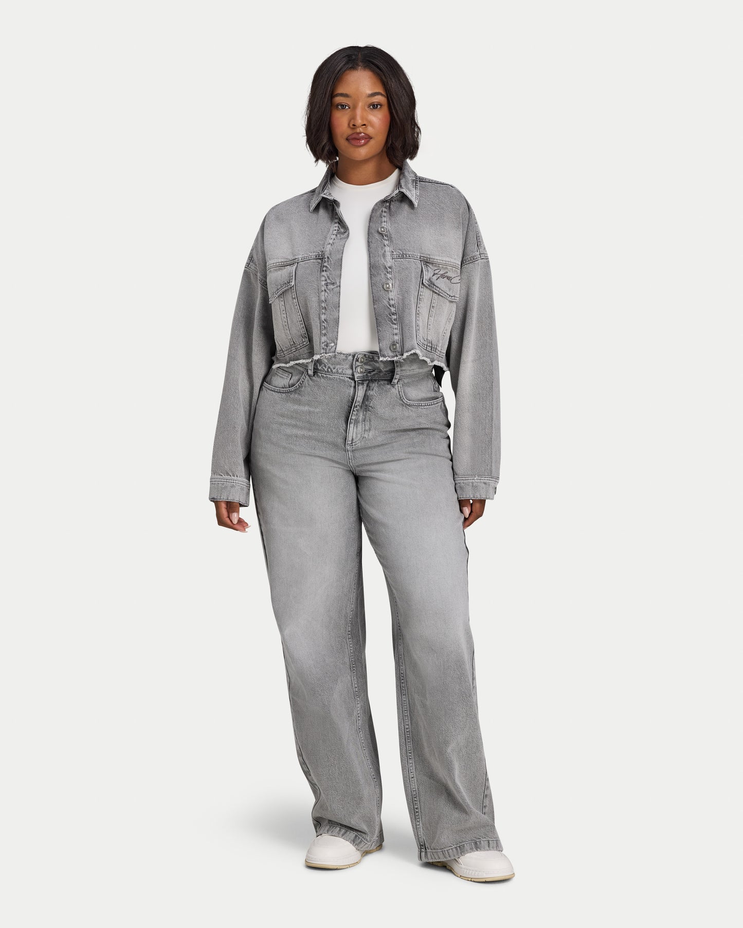 Womens Cropped Denim Jacket