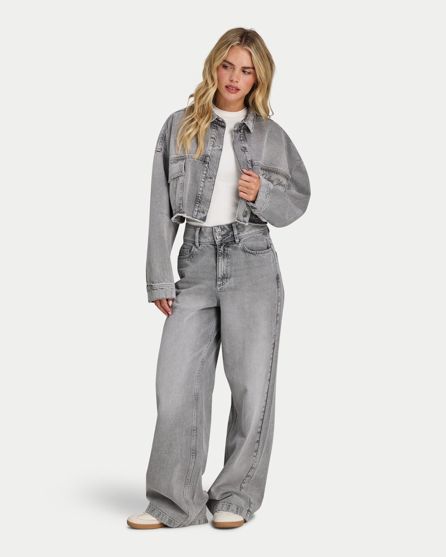 Womens Cropped Denim Jacket