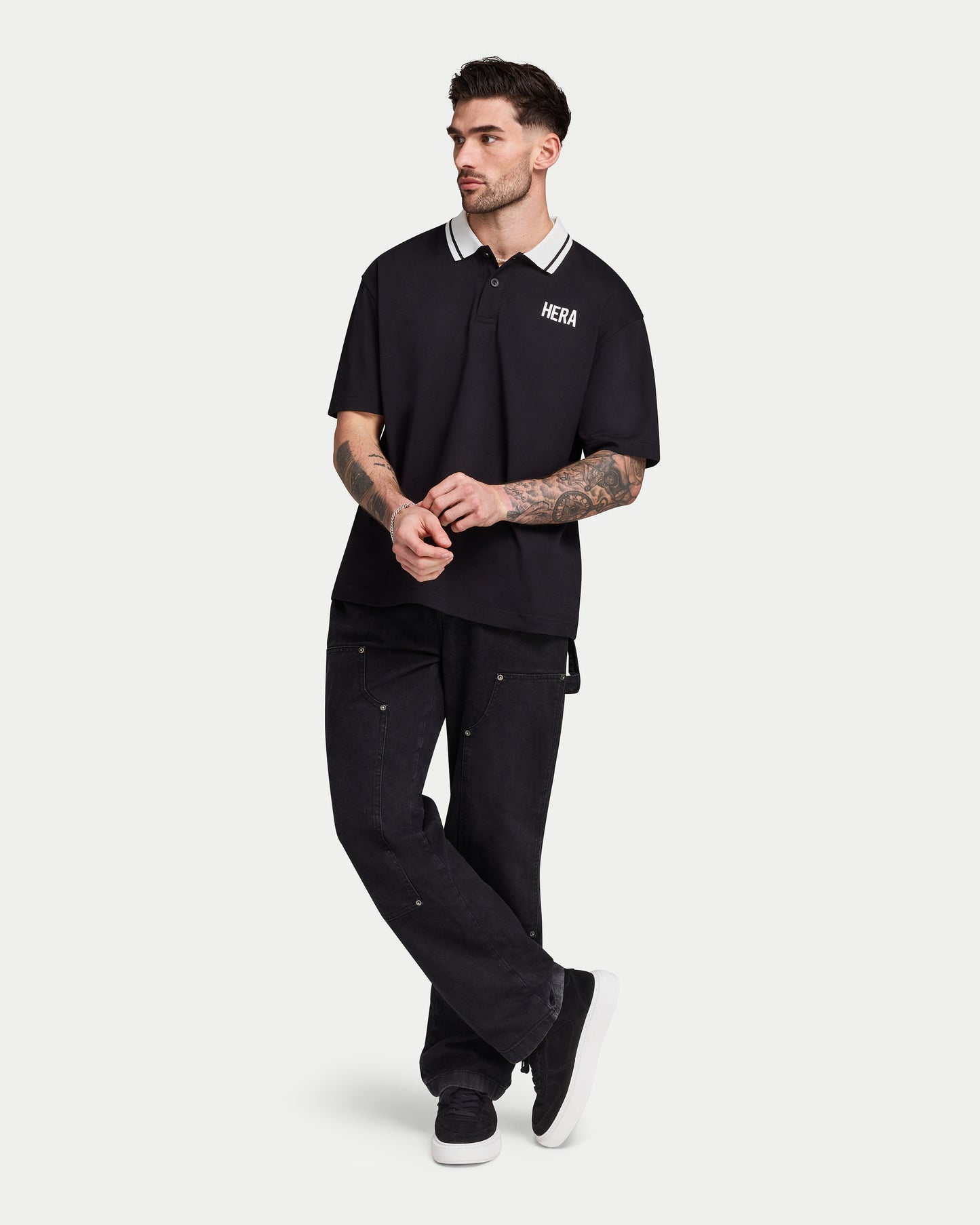 Mens Staple Oversized Polo T-Shirt