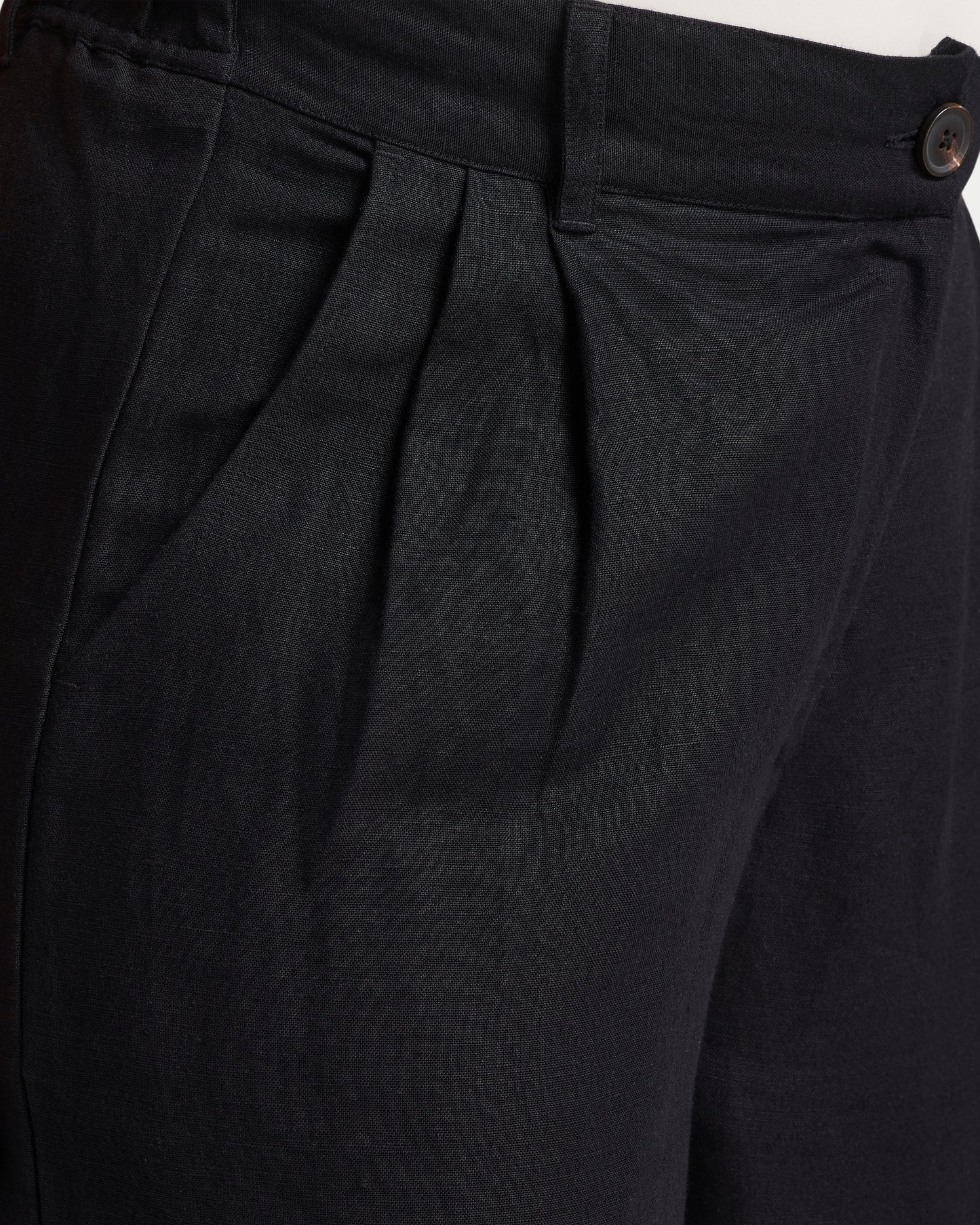 Womens Resort Linen Wide Leg Trouser