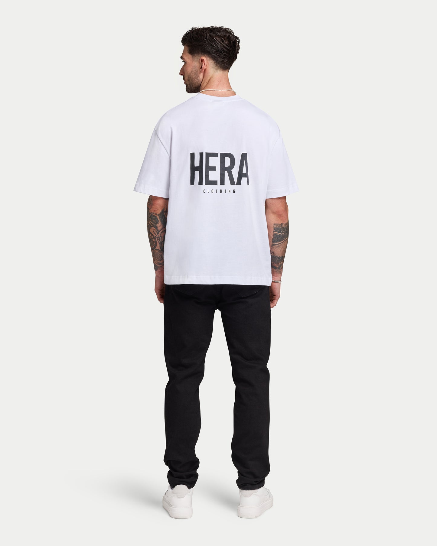 تي شيرت رجالي كبير الحجم - أبيض 