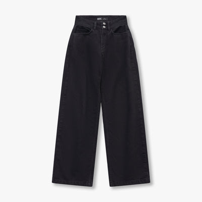 REWEAR Wide Leg Jean - Washed Black