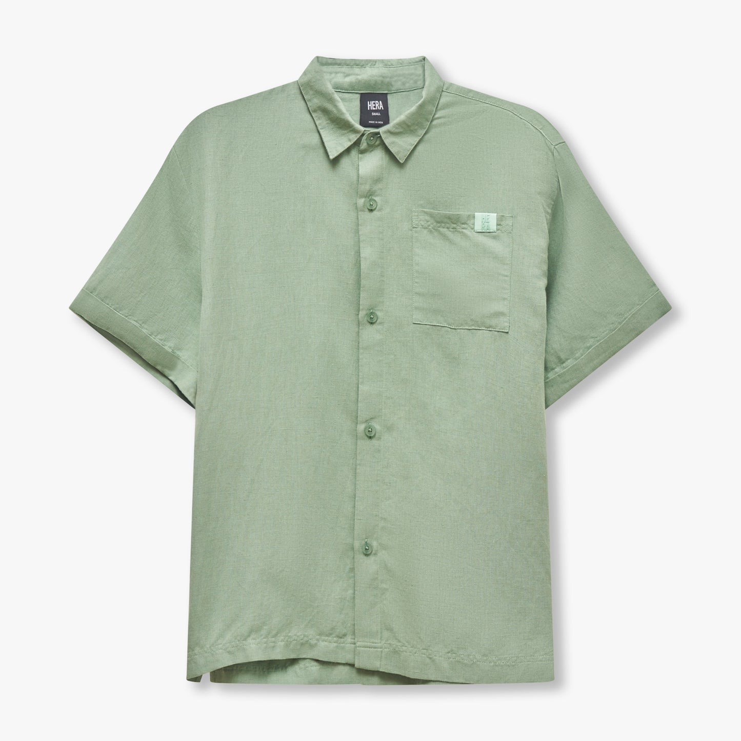 REWEAR Linen Mix Shirt - Hedge Green