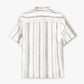 REWEAR Linen Mix Shirt - Off White & Grey Green Stripe