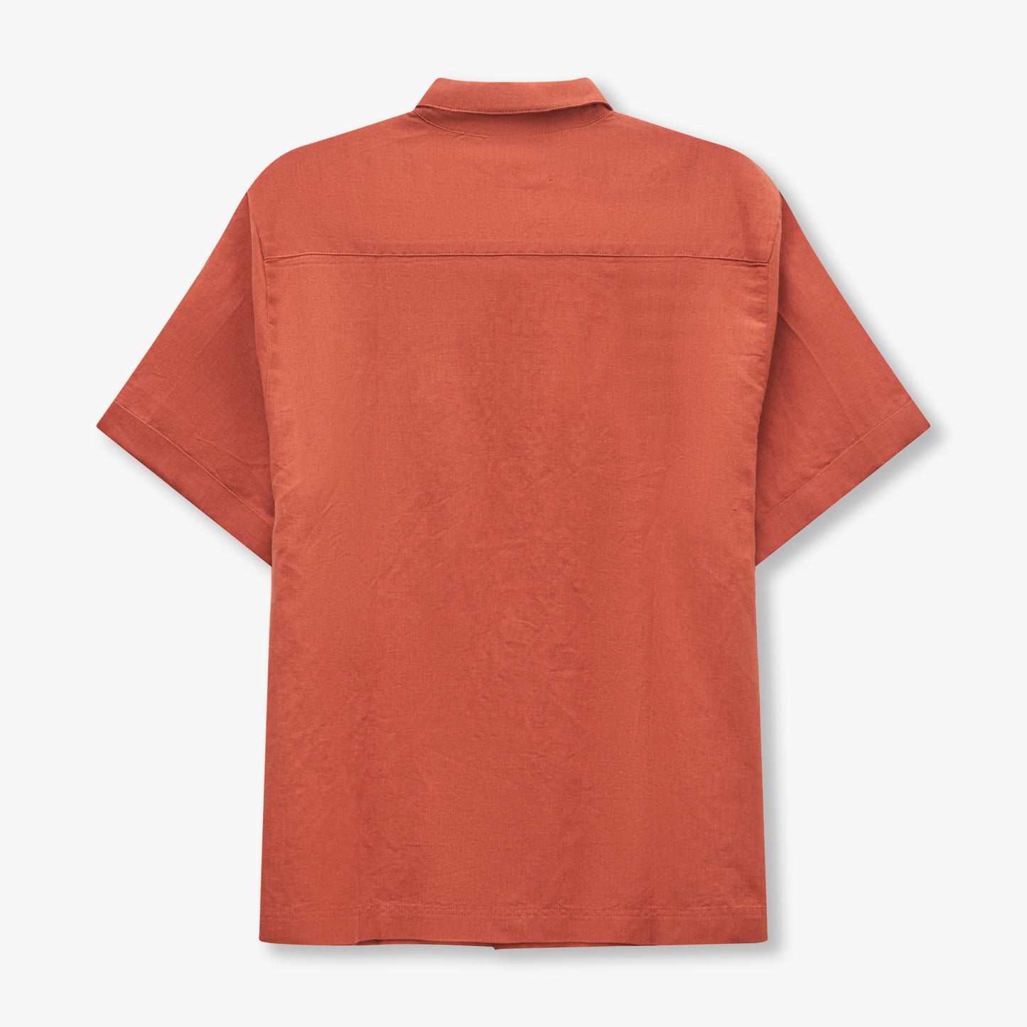REWEAR Linen Mix Shirt - Clay Brown