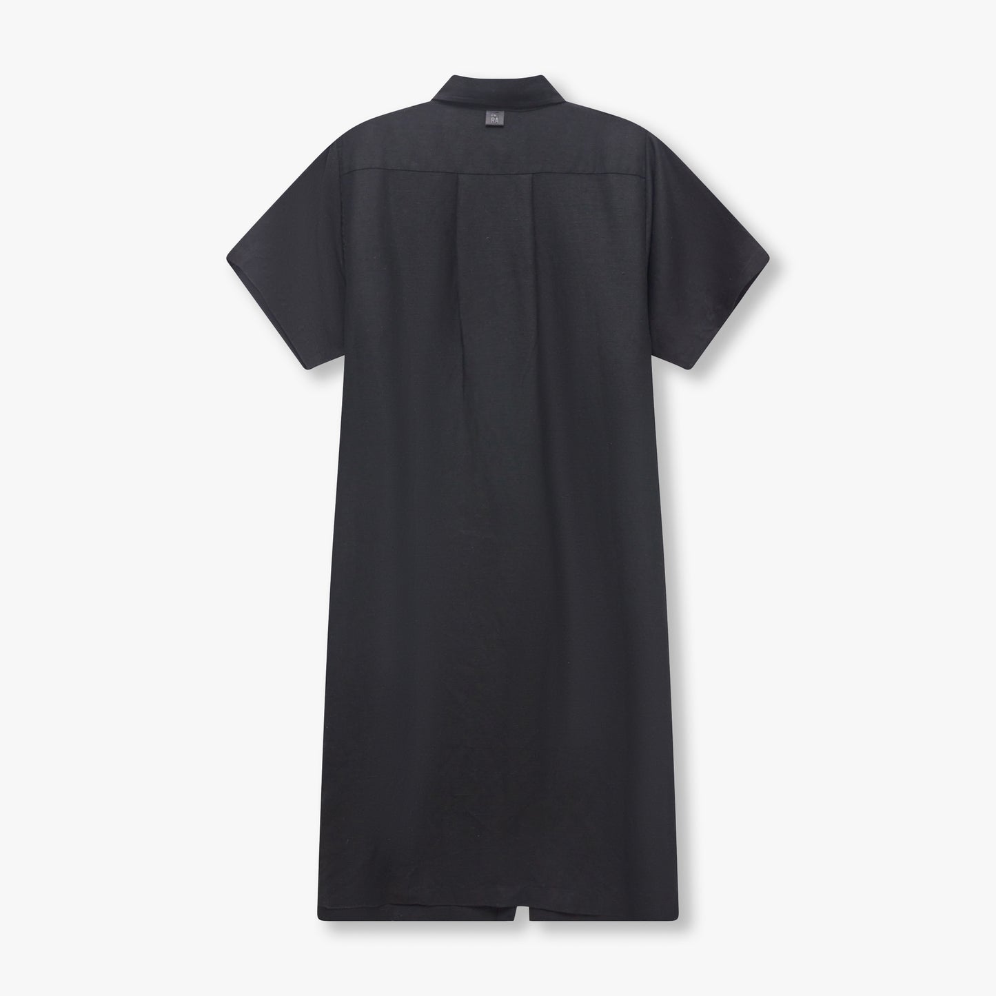 فستان قميص من مزيج الكتان من REWEAR - أسود