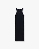 Womens Ribbed Base Racer Midi Dress