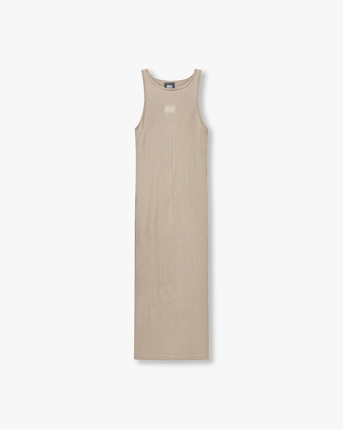 Womens Ribbed Base Racer Midi Dress