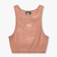 Womens Ribbed Base Racer Crop Top