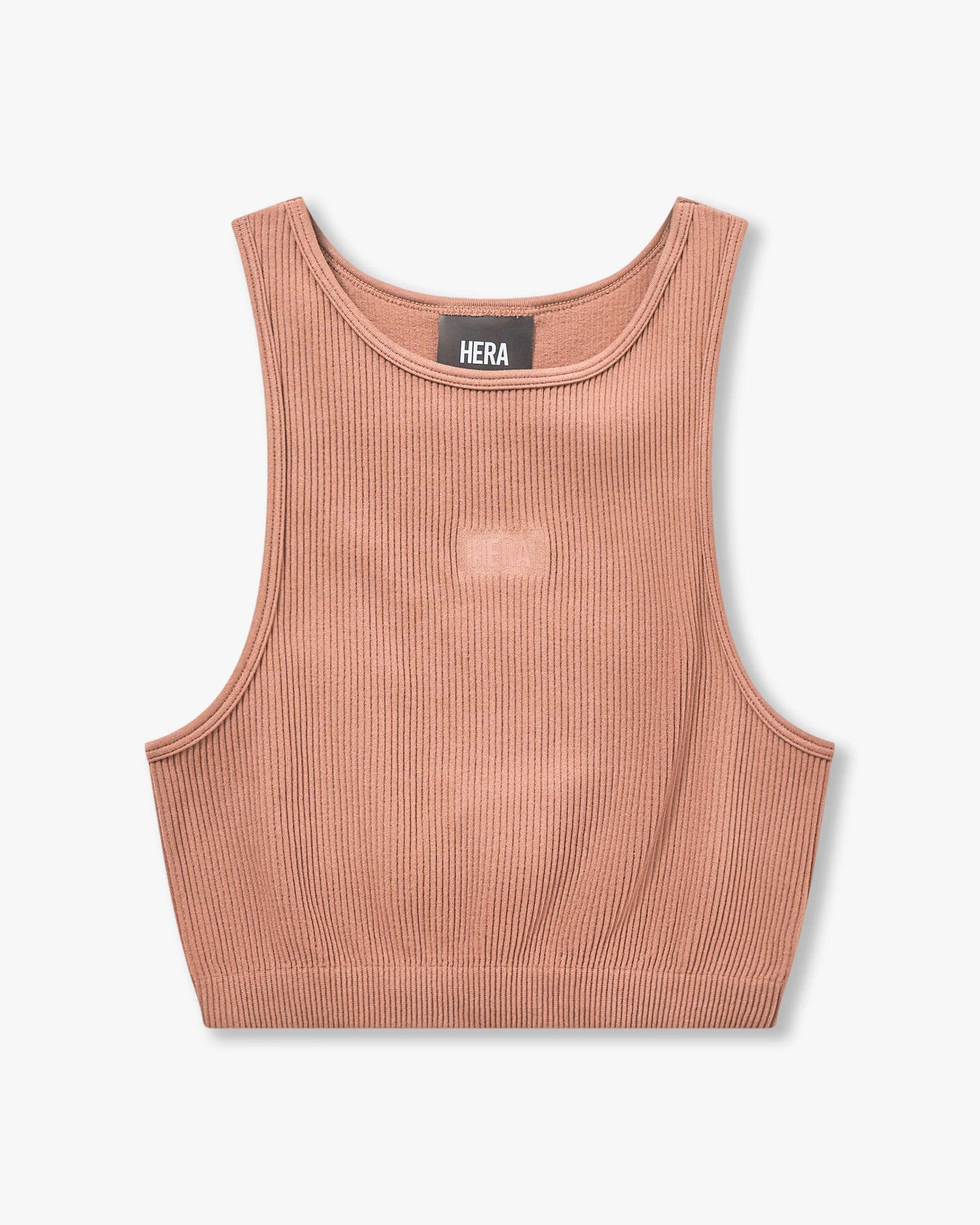 Womens Ribbed Base Racer Crop Top