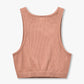 Womens Ribbed Base Racer Crop Top