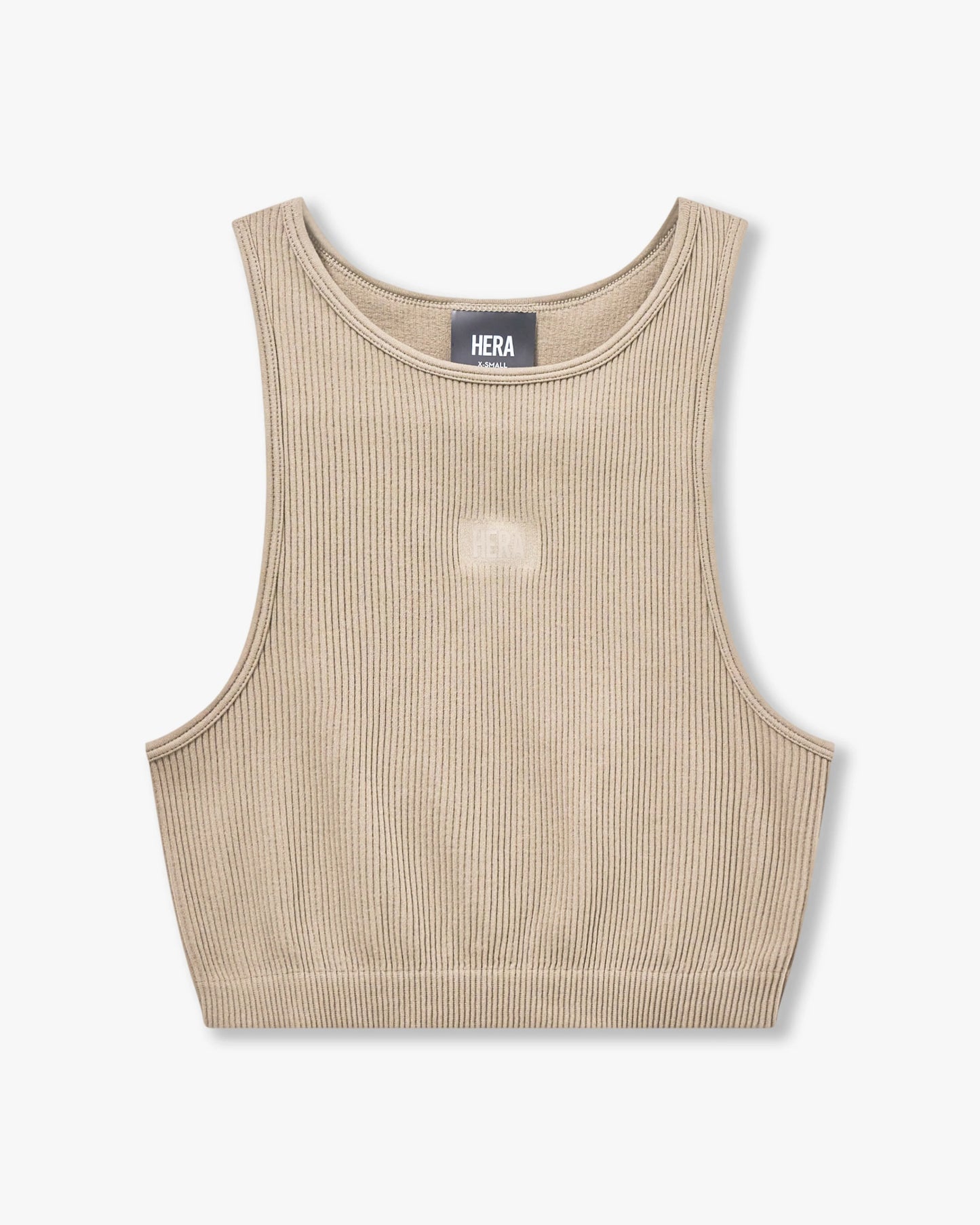 Womens Ribbed Base Racer Crop Top