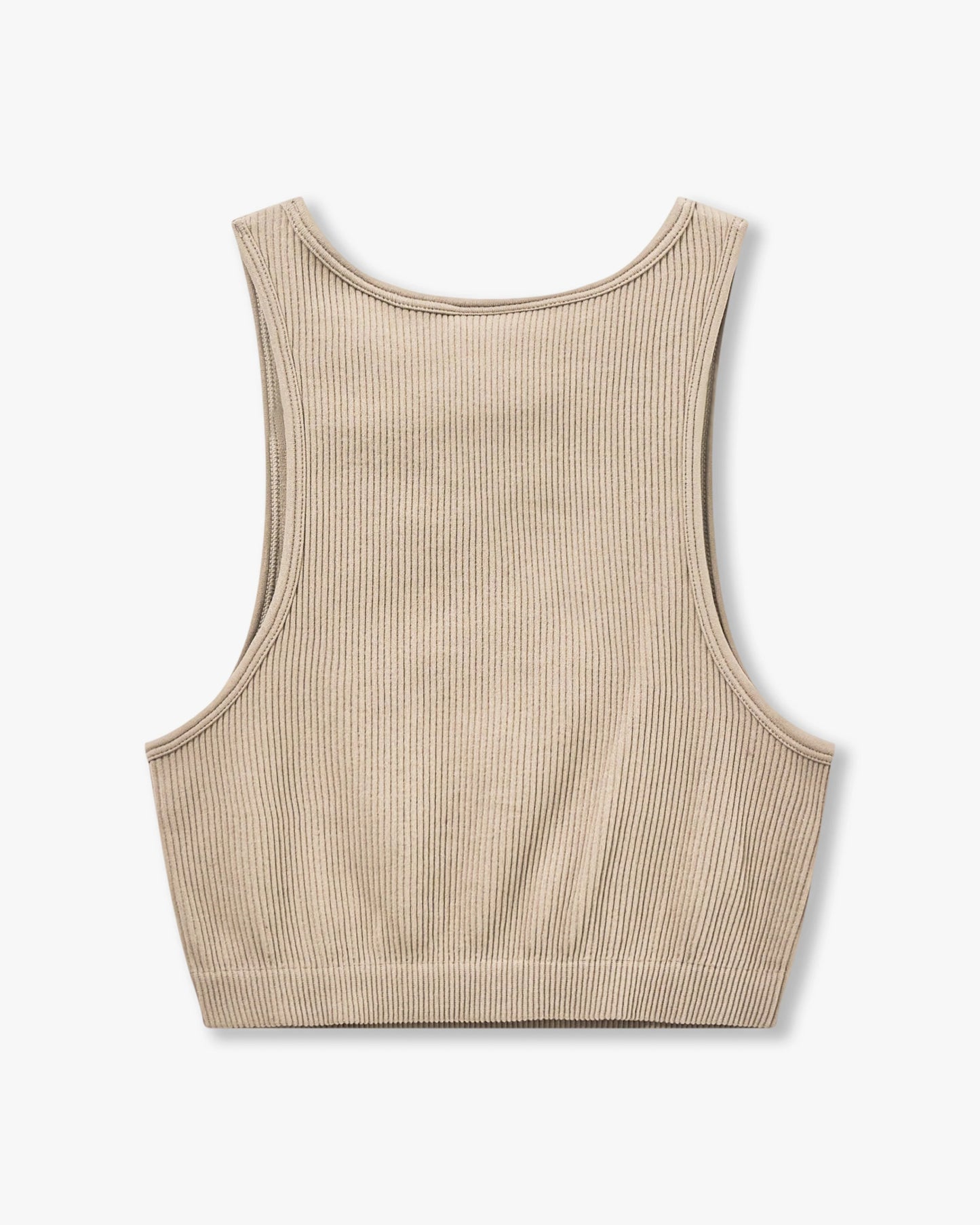 Womens Ribbed Base Racer Crop Top