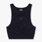 Womens Ribbed Base Racer Crop Top