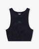 Womens Ribbed Base Racer Crop Top