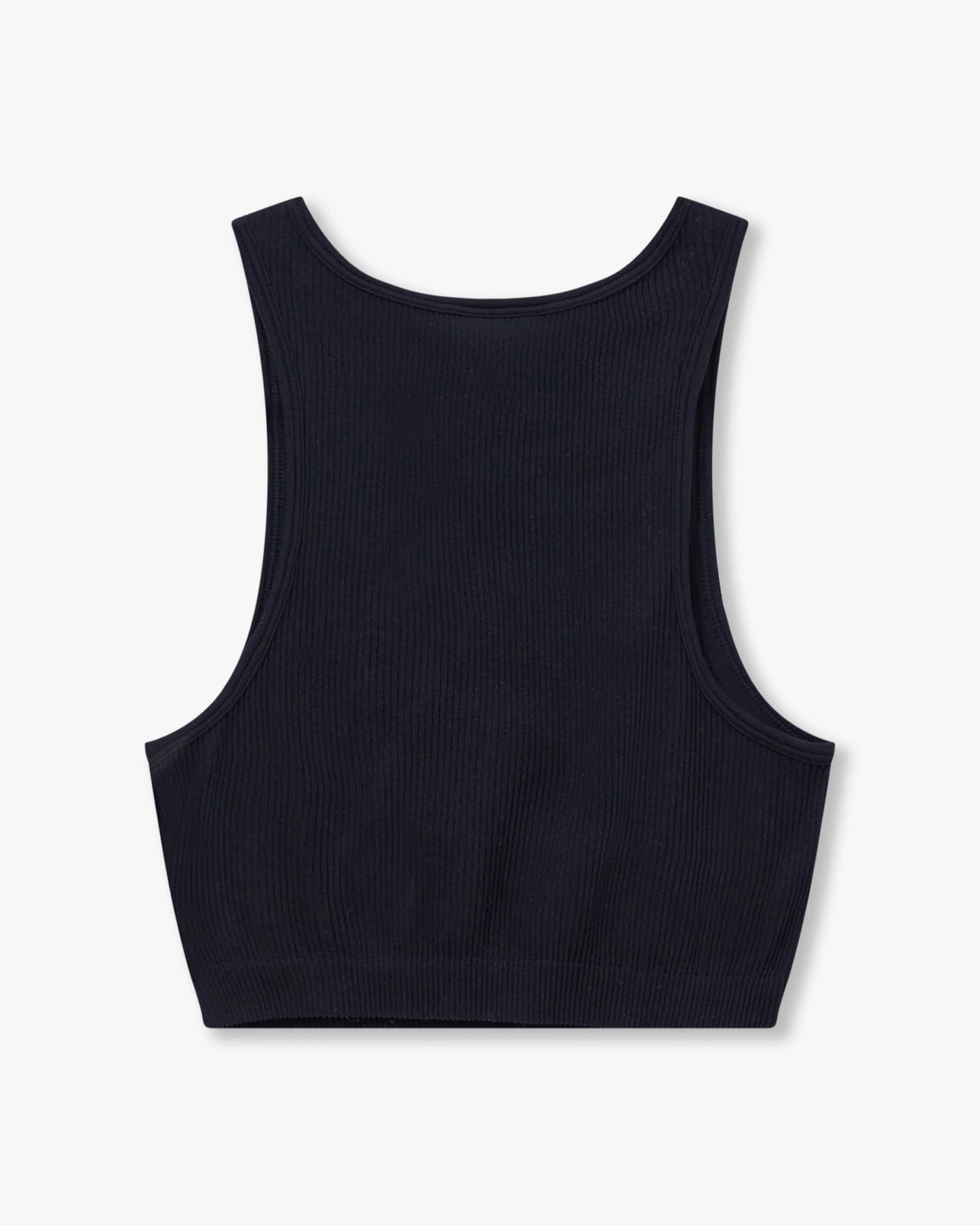 Womens Ribbed Base Racer Crop Top