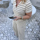Womens Resort Crochet Polo