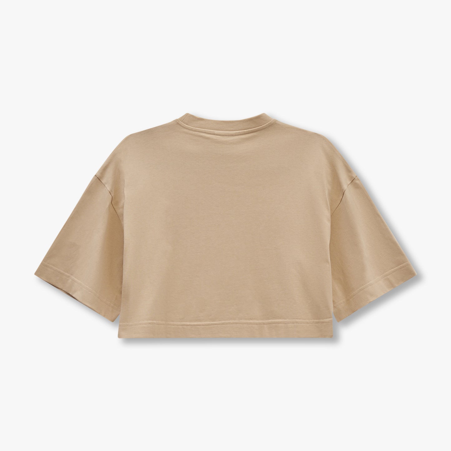REWEAR Icon Cropped T-Shirt - Beige Cream