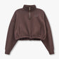 REWEAR Collective Cropped Sweatshirt - Slate Brown