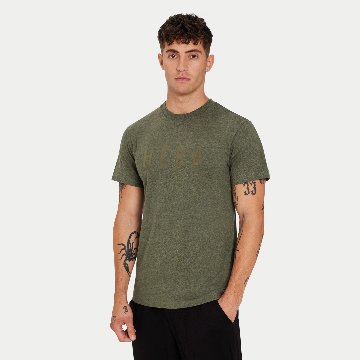 Mens Focus Regular Fit T-Shirt - Dark Khaki