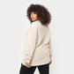 REWEAR Womens Icon Long Sleeve Oversized T-Shirt - Oatmeal