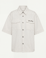 Womens Denim Short Sleeve Shirt