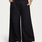 Womens Resort Linen Wide Leg Trouser
