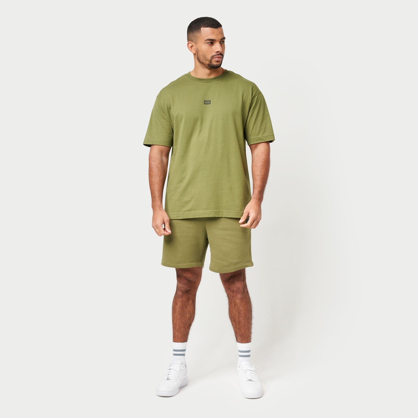 Mens Collective Oversized T-Shirt - Olive Green