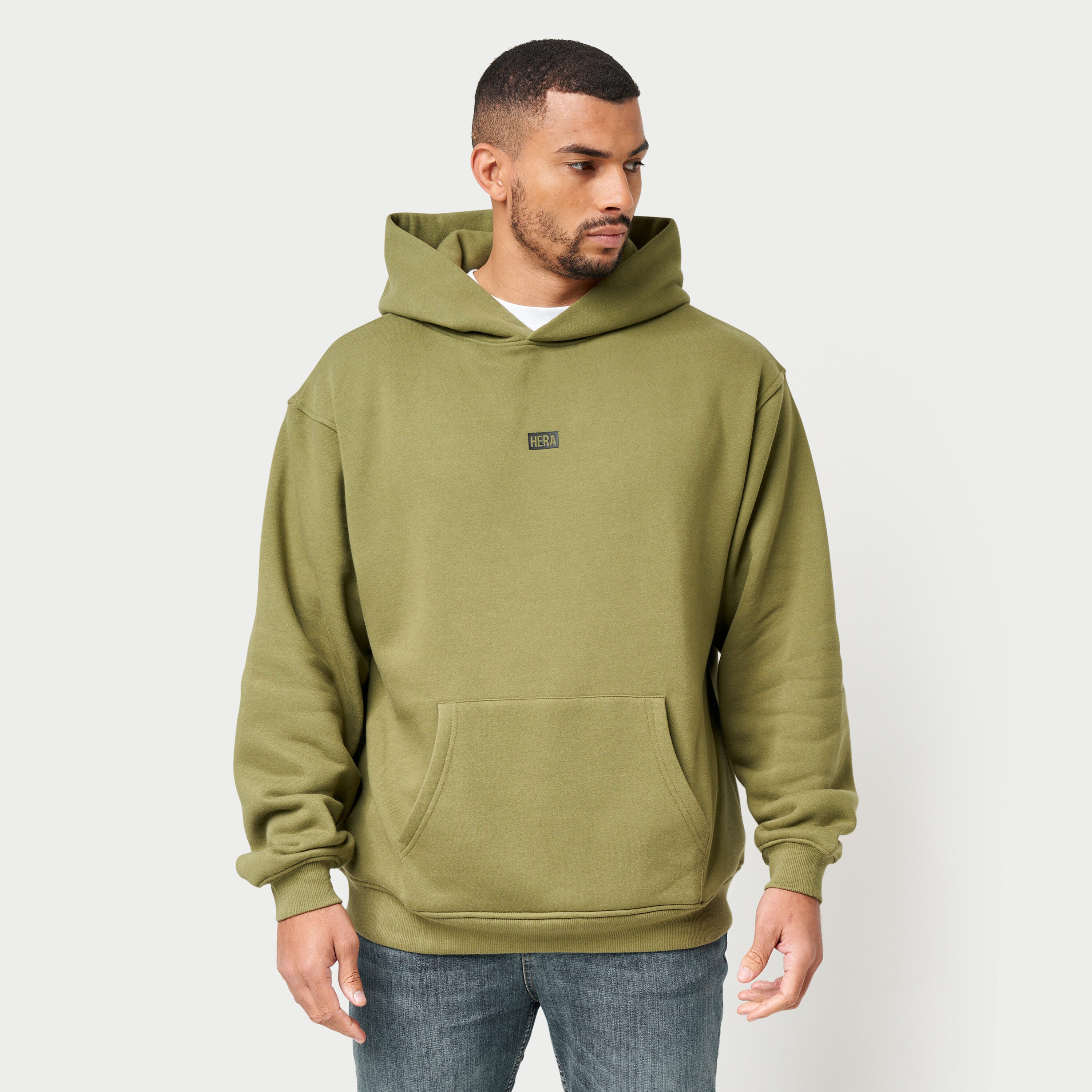 Army green discount zip up jacket