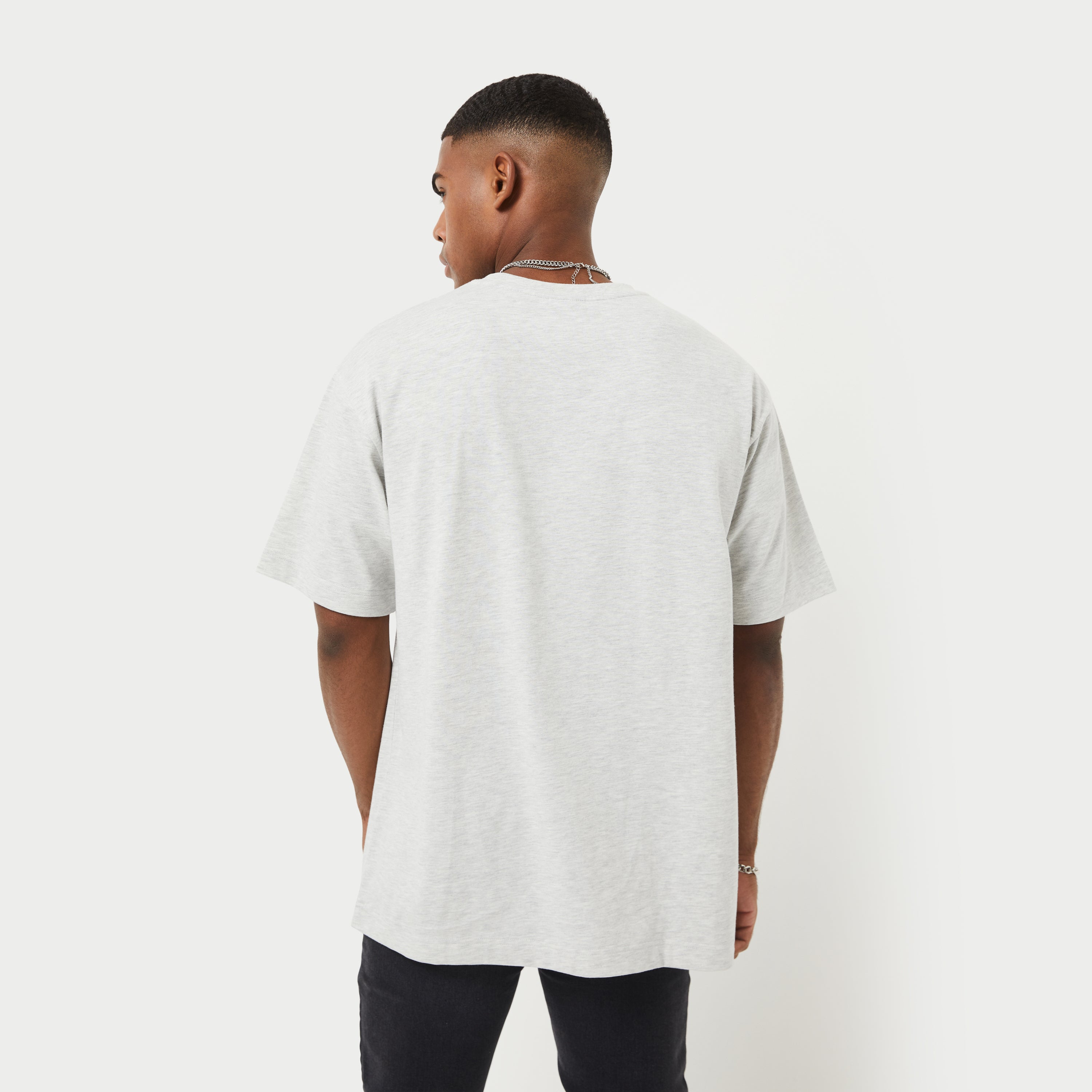 Mens Collective Oversized T-Shirt - Grey Marl