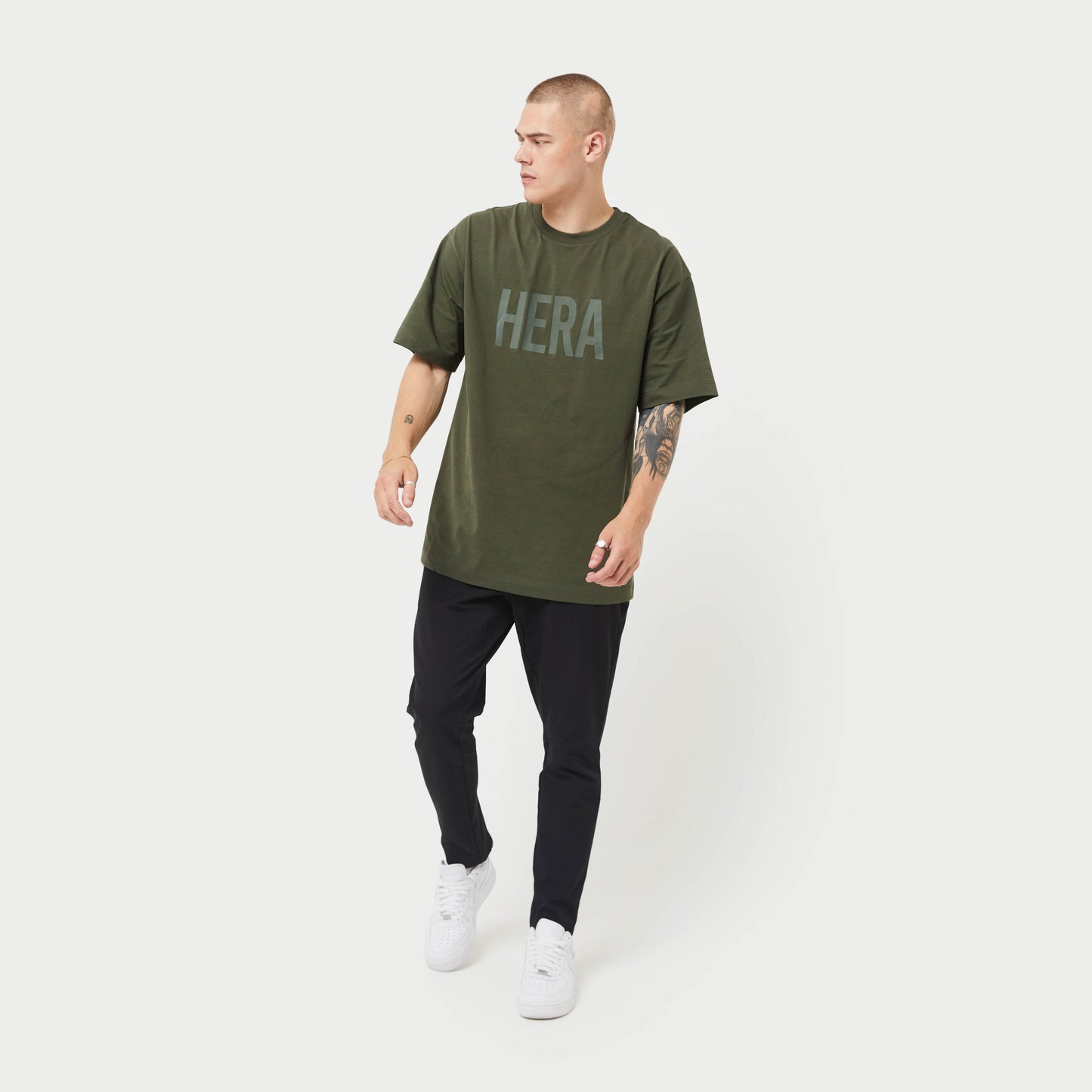Mens Label T-Shirt - Dark Khaki