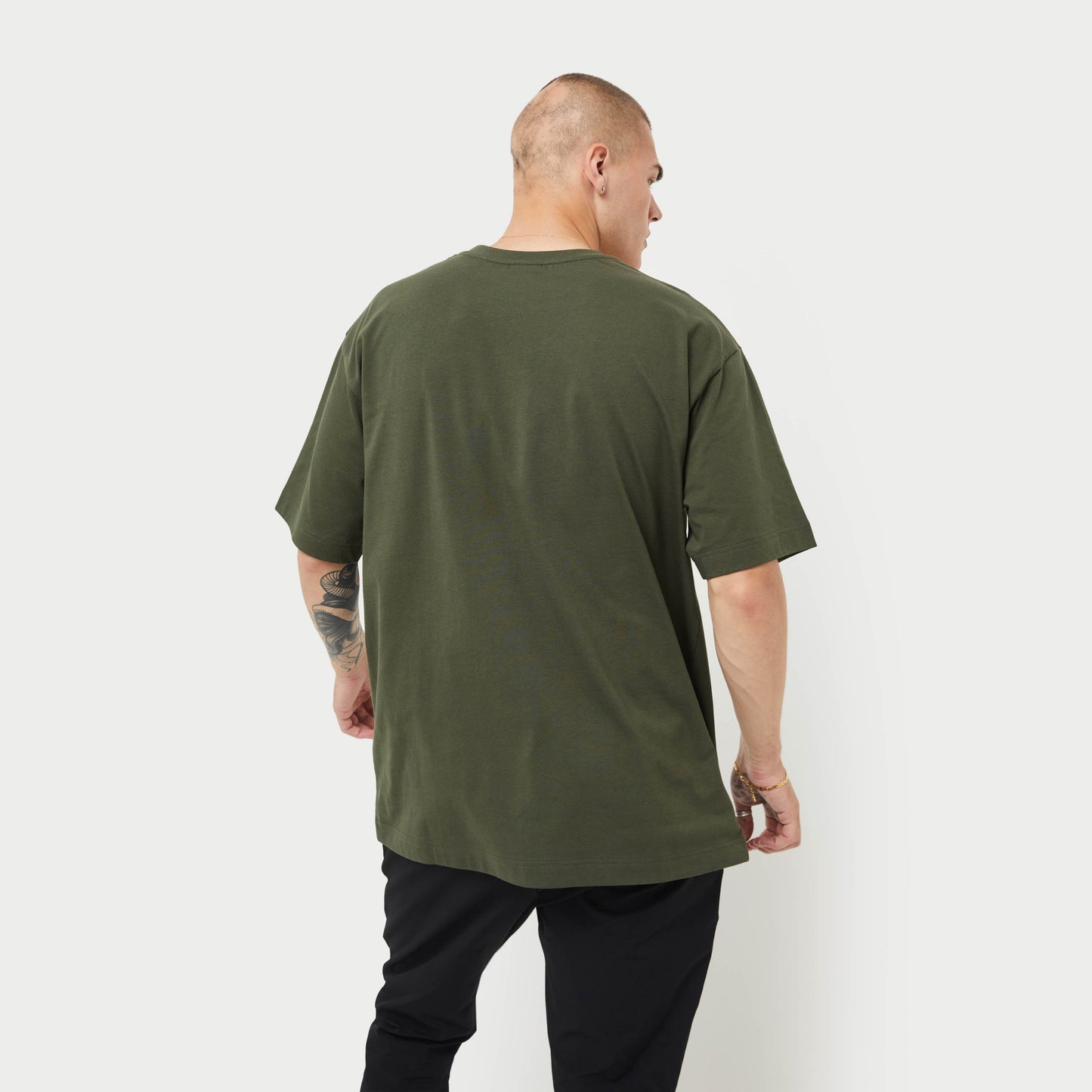 Mens Label T-Shirt - Dark Khaki
