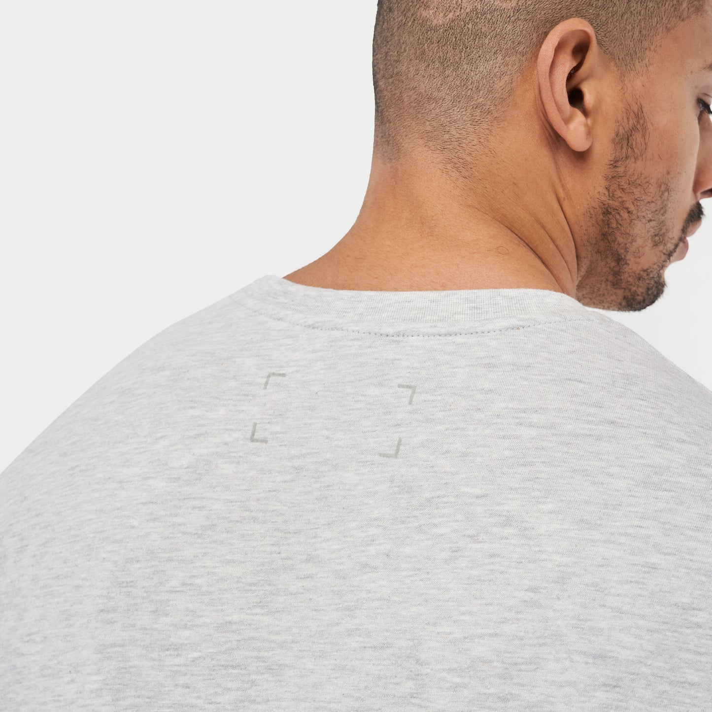 Mens Focus Oversized T-Shirt - Grey Marl
