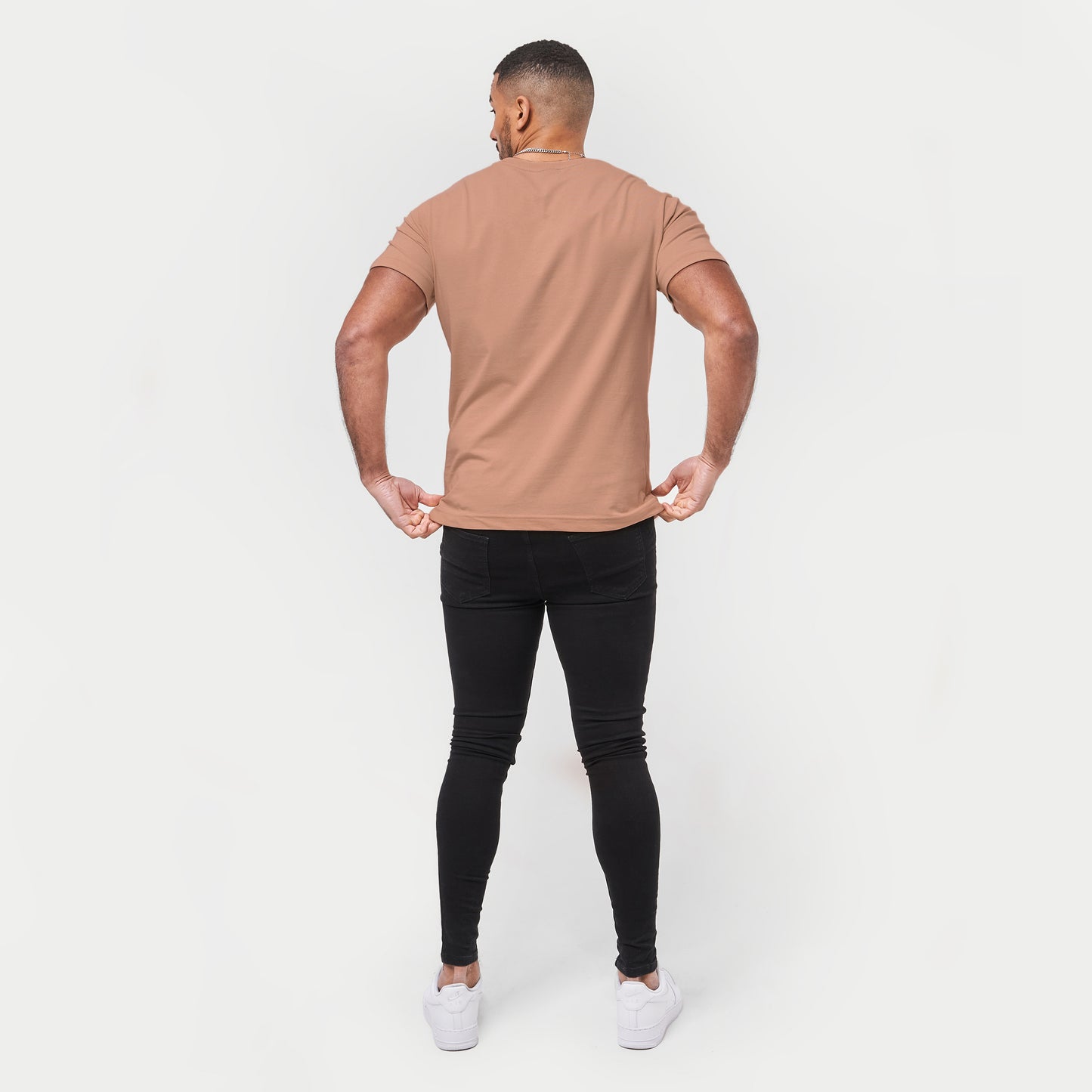 Mens Label Regular Fit T-Shirt - Acorn Brown