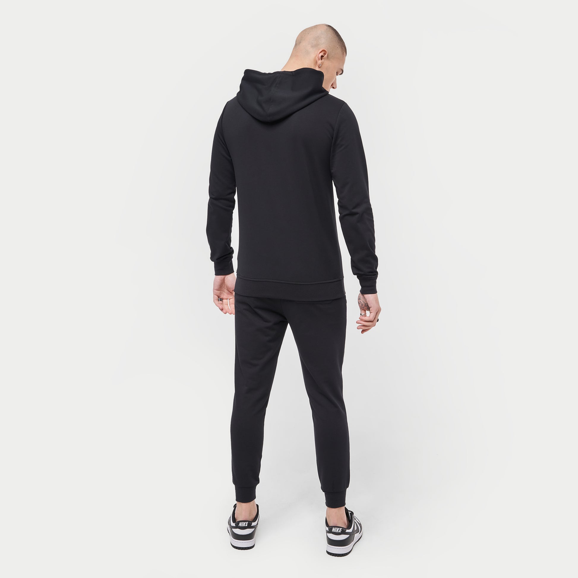 Long Black Hoodie Mens Mens Focus Slim Fit Hoodie Black HERA Clothing