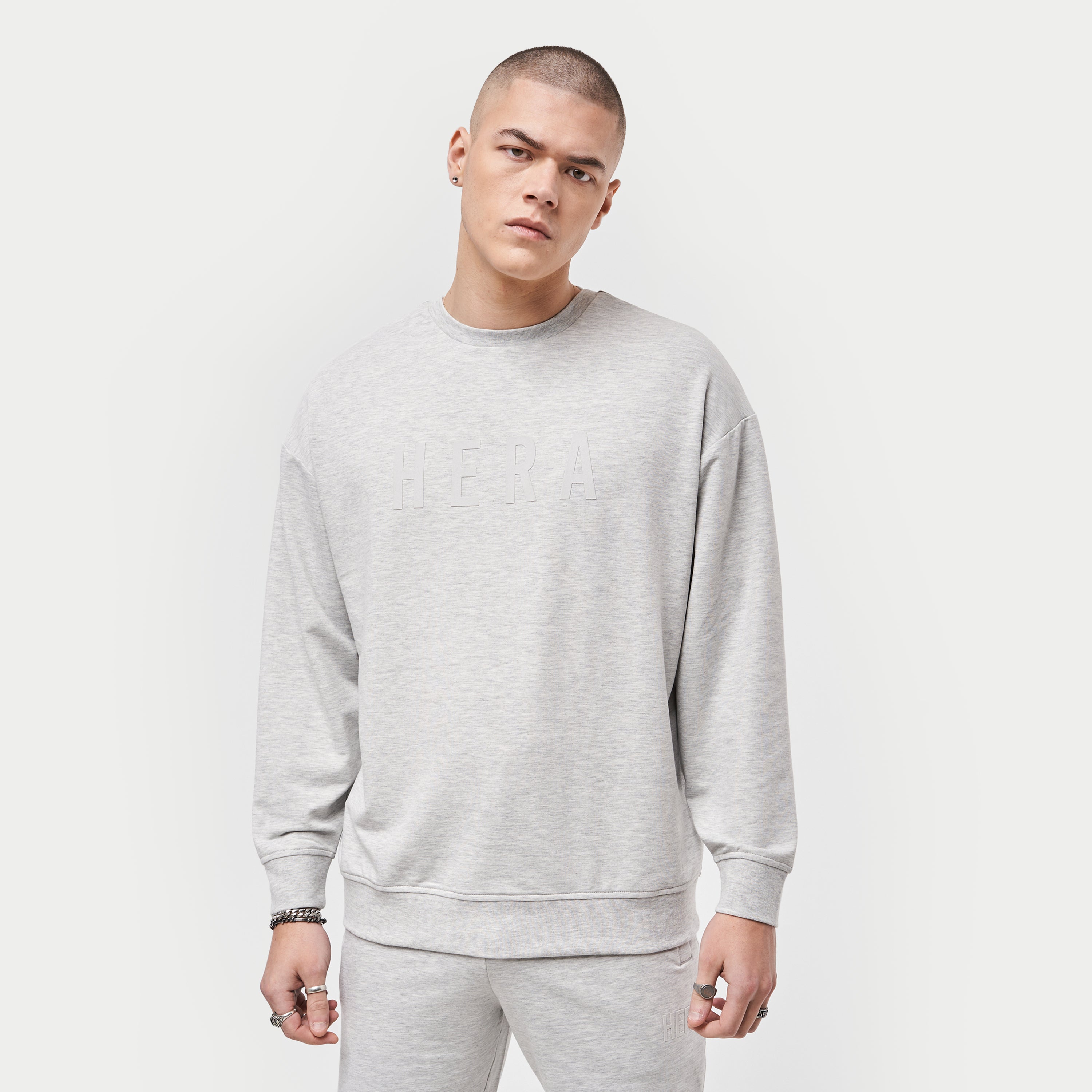 Mens Focus Sweatshirt - Grey Marl | HERA Clothing