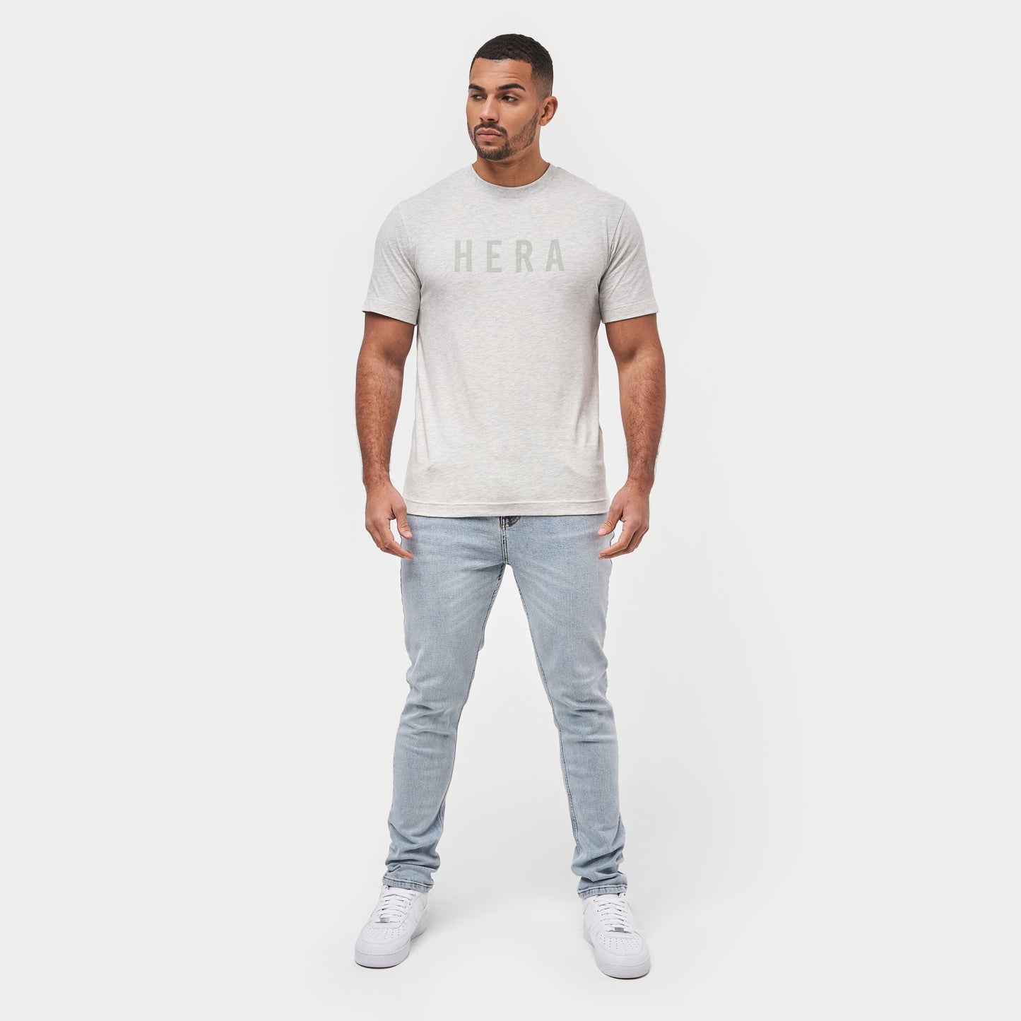Mens Focus Regular Fit T-Shirt - Grey Marl