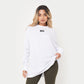 Womens Icon Long Sleeve Oversized T-Shirt - White